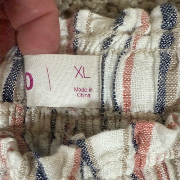 SO Multicolor Striped Elastic Waist Drawstring Wide Leg Pants SKU1034 - Picture 3 of 8